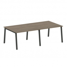 Metal System Переговорный стол (2 столешницы) на А-образном м/к БА.ПРГ-2.2 Вяз Благородный/Металл Ан
