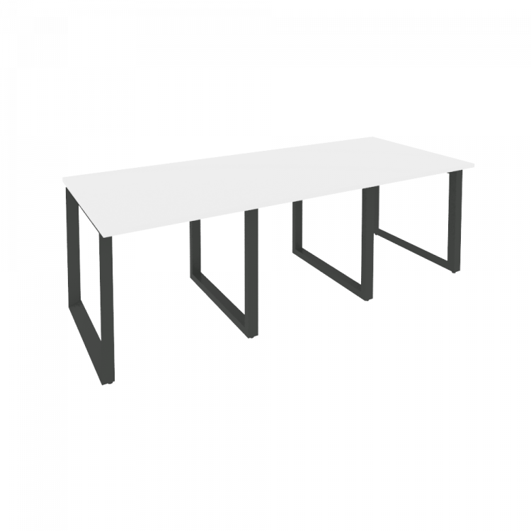 Onix Стол переговорный O.MO-PRG-3.0 Белый Бриллиант/Металл Антрацит 2340*980*750