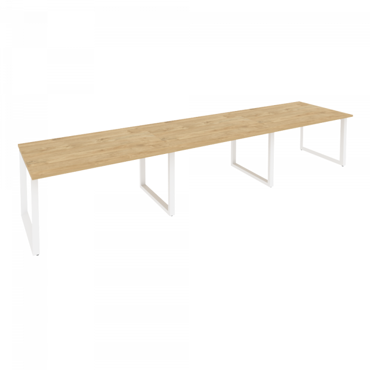 Onix Стол переговорный O.MO-PRG-3.3 Тиквуд Светлый/Металл Белый 4140*980*750