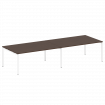 Metal System Quattro Переговорный стол (2 столешницы) на П-образном м/к 40БП.ПРГ-2.5 Венге Цаво/Мета