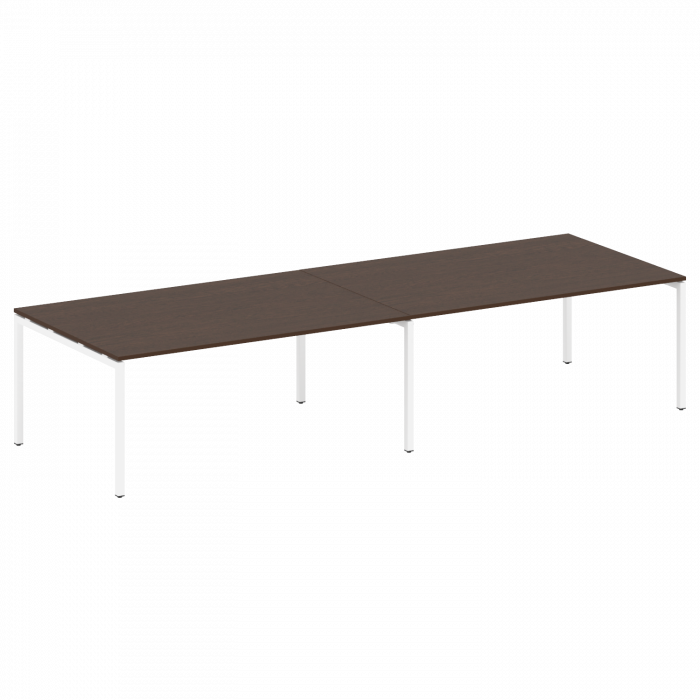 Metal System Quattro Переговорный стол (2 столешницы) на П-образном м/к 40БП.ПРГ-2.5 Венге Цаво/Мета