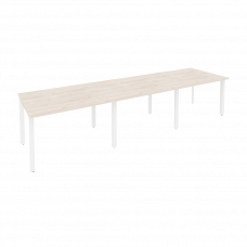 Onix Стол переговорный O.MP-PRG-3.2 Денвер Светлый/Металл Белый 3540*980*750