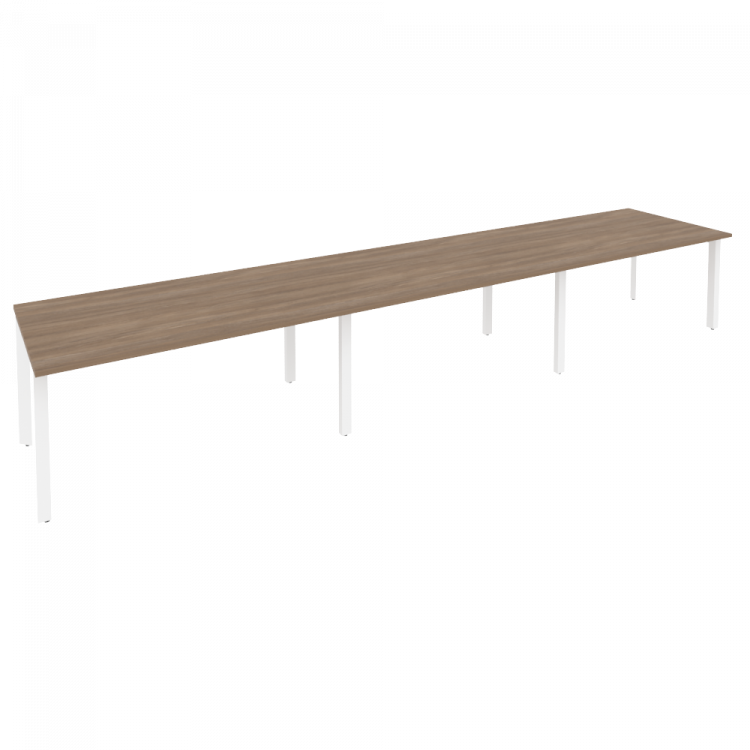 Onix Стол переговорный O.MP-PRG-3.4 Дуб Аризона/Металл Белый 4740*980*750