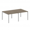Metal System Переговорный стол (2 столешницы) на П-образном м/к БП.ПРГ-2.1 Вяз Благородный/Металл Се