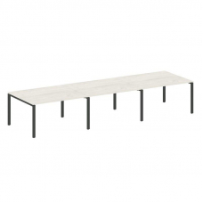 Metal System Переговорный стол (3 столешницы) на П-оразном м/к БП.ПРГ-3.3 Дуб Наварра/Металл Антраци