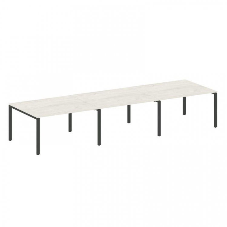 Metal System Переговорный стол (3 столешницы) на П-оразном м/к БП.ПРГ-3.3 Дуб Наварра/Металл Антраци