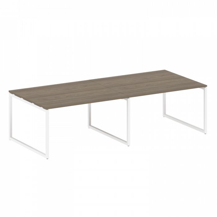 Metal System Quattro Перег. стол (2 столешницы) на О-образном м/к 40БО.ПРГ-2.3 Вяз Благородный/Метал