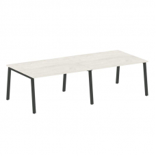 Metal System Переговорный стол (2 столешницы) на А-образном м/к БА.ПРГ-2.3 Дуб Наварра/Металл Антрац