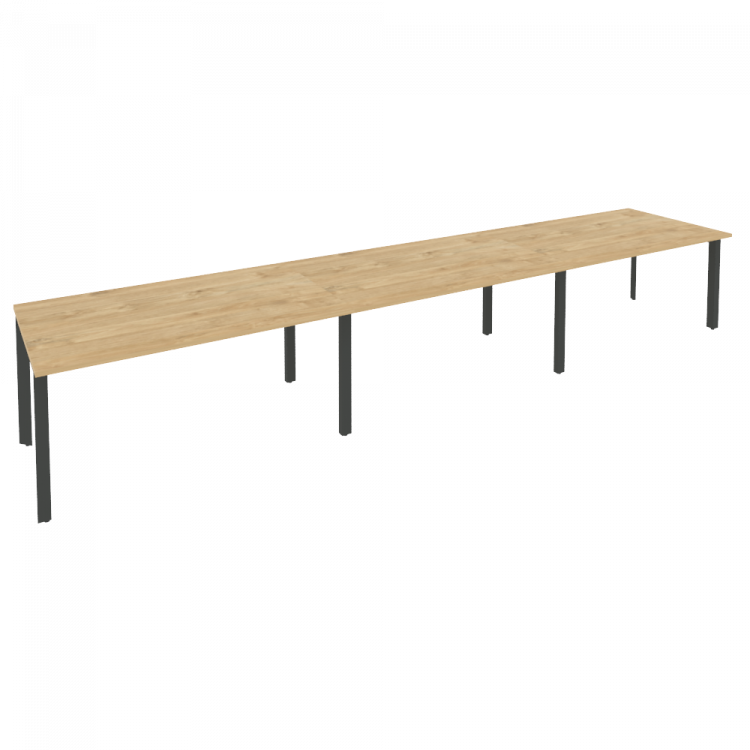 Onix Стол переговорный O.MP-PRG-3.4 Тиквуд Светлый/Металл Антрацит 4740*980*750