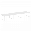 Metal System Quattro Переговорный стол (3 столешницы) на О-оразном м/к 50БО.ПРГ-3.4 Белый/Металл Бел