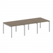Metal System Quattro Переговорный стол (3 столешницы) на П-оразном м/к 50БП.ПРГ-3.1 Вяз Благородный/