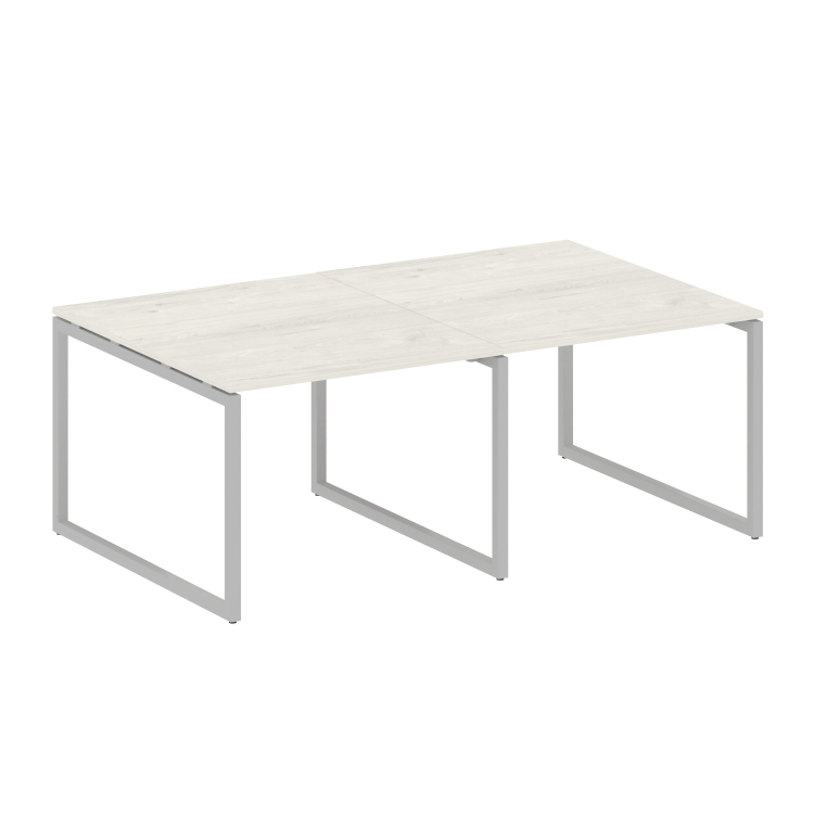 Metal System Quattro Перег. стол (2 столешницы) на О-образном м/к 40БО.ПРГ-2.1 Дуб Наварра/Металл Се