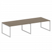 Metal System Quattro Перег. стол (2 столешницы) на О-образном м/к 40БО.ПРГ-2.4 Вяз Благородный/Метал