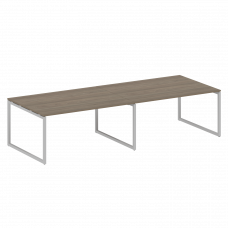 Metal System Quattro Перег. стол (2 столешницы) на О-образном м/к 40БО.ПРГ-2.4 Вяз Благородный/Метал