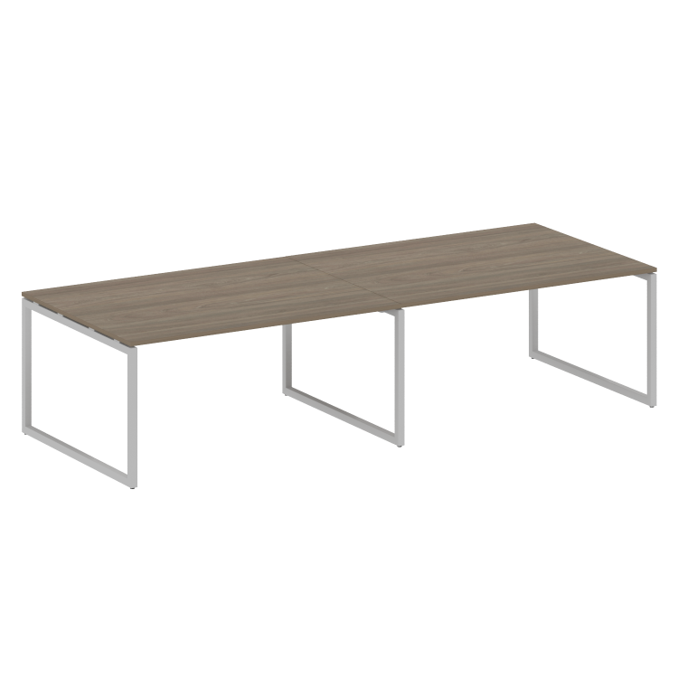 Metal System Quattro Перег. стол (2 столешницы) на О-образном м/к 40БО.ПРГ-2.4 Вяз Благородный/Метал