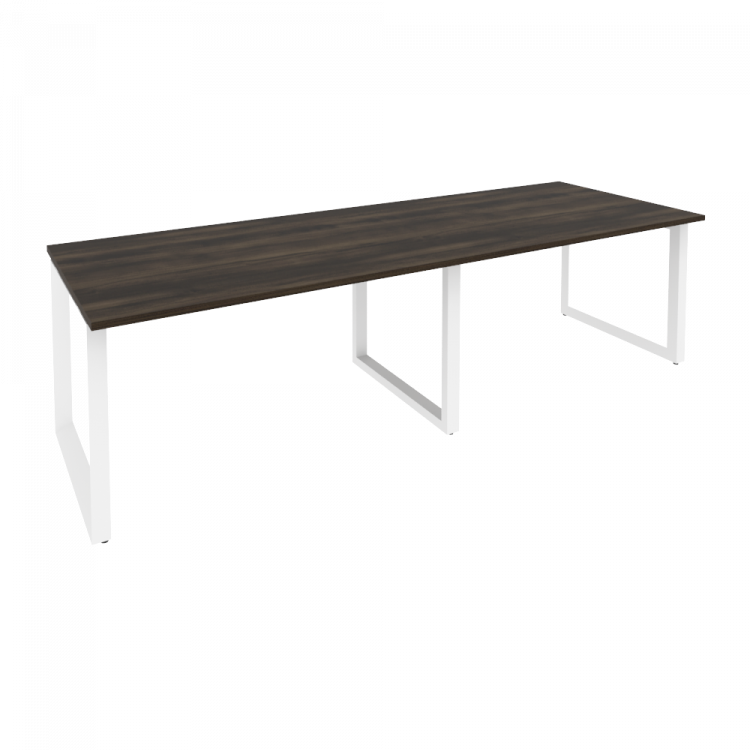 Onix Стол переговорный O.MO-PRG-2.3 Дуб Мали/Металл Белый 2760*980*750