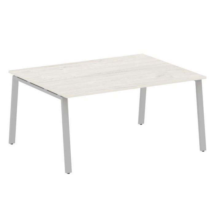 Metal System Переговорный стол (1 столешница) на А-образном м/к БА.ПРГ-1.4 Дуб Наварра/Металл Серый