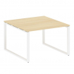 Metal System Переговорный стол (1 столешница) на О-образном м/к БО.ПРГ-1.2 Акация Лорка/Металл Белый