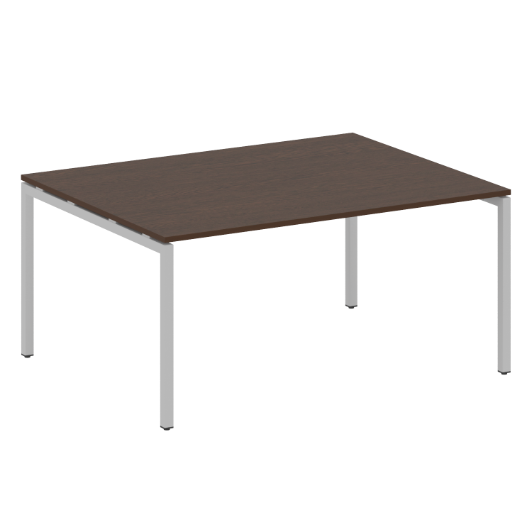 Metal System Quattro Переговорный стол (1 столешница) на П-образном м/к 40БП.ПРГ-1.4 Венге Цаво/Мета