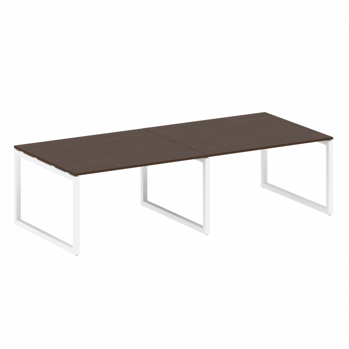 Метал Систем Куатро Переговорный стол (2 столешницы) на О-образном м/к 50БО.ПРГ-2.3 Венге Цаво/Метал