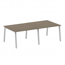 Metal System Переговорный стол (2 столешницы) на А-образном м/к БА.ПРГ-2.2 Вяз Благородный/Металл Се