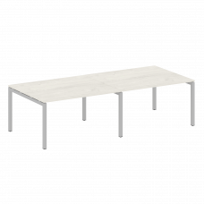 Metal System Quattro Переговорный стол (2 столешницы) на П-образном м/к 50БП.ПРГ-2.3 Дуб Наварра/Мет