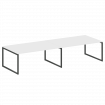Metal System Quattro Перег. стол (2 столешницы) на О-образном м/к 40БО.ПРГ-2.5 Белый/Металл Антрацит