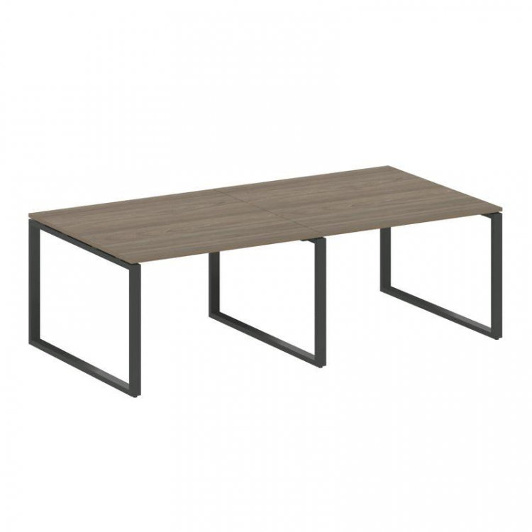 Metal System Переговорный стол (2 столешницы) на О-образном м/к БО.ПРГ-2.2 Вяз Благородный/Металл Ан