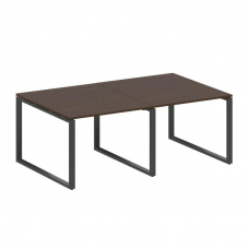 Metal System Переговорный стол (2 столешницы) на О-образном м/к БО.ПРГ-2.1 Венге Цаво/Металл Антраци