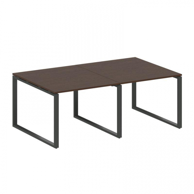 Metal System Переговорный стол (2 столешницы) на О-образном м/к БО.ПРГ-2.1 Венге Цаво/Металл Антраци