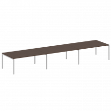 Metal System Quattro Переговорный стол (3 столешницы) на П-оразном м/к 40БП.ПРГ-3.5 Венге Цаво/Метал