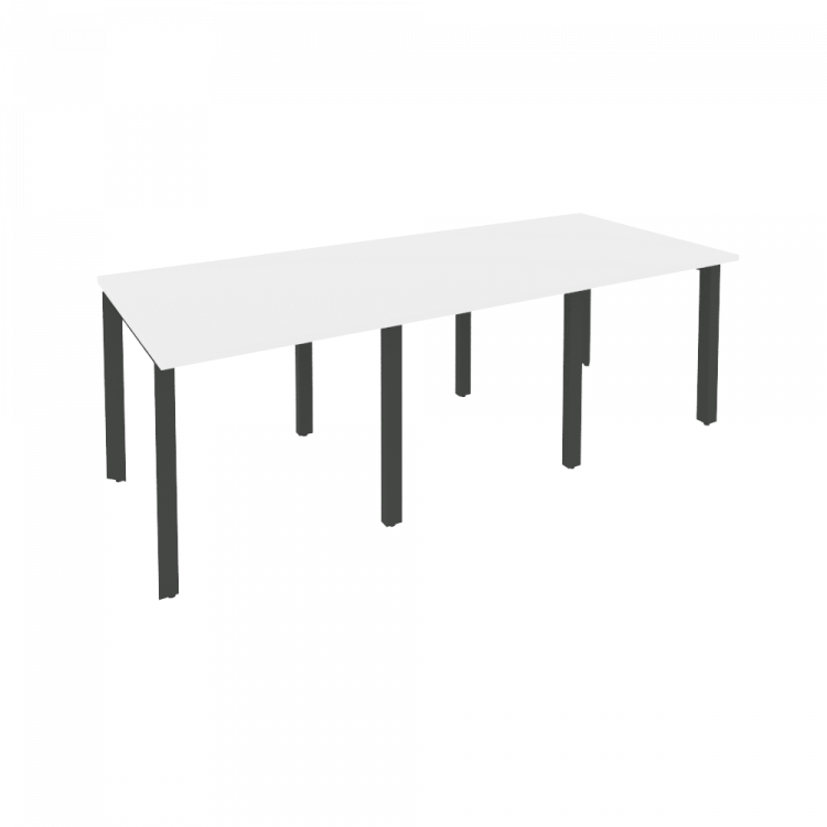 Onix Стол переговорный O.MP-PRG-3.0 Белый Бриллиант/Металл Антрацит 2340*980*750