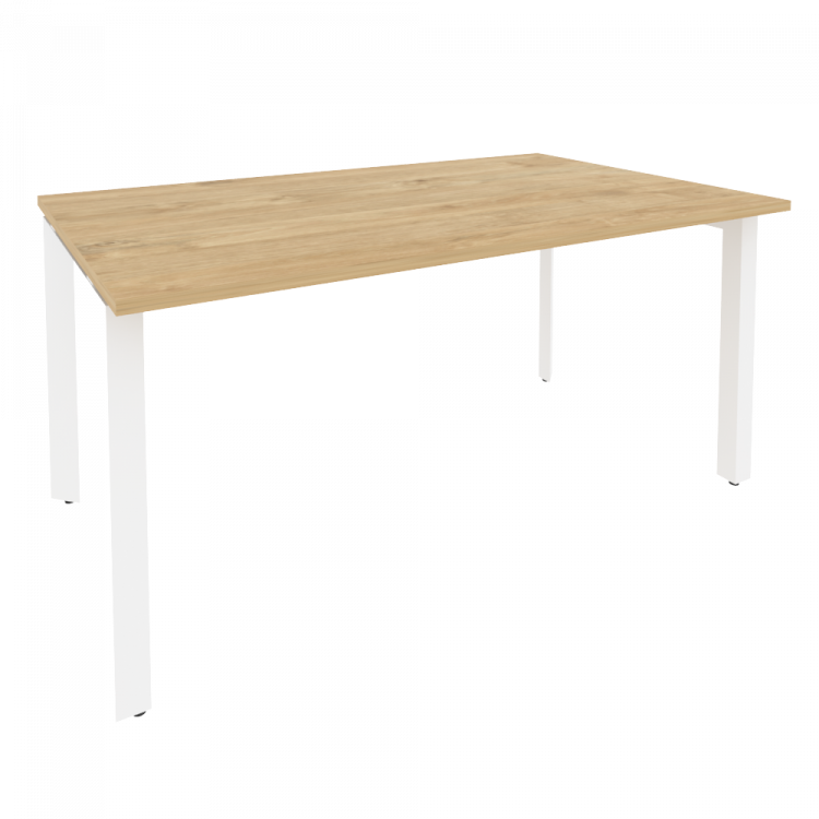 Onix Стол переговорный O.MP-PRG-1.4 Тиквуд Светлый/Металл Белый 1580*980*750