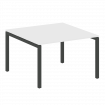 Metal System Quattro Переговорный стол (1 столешница) на П-образном м/к 50БП.ПРГ-1.2 Белый/Металл Ан