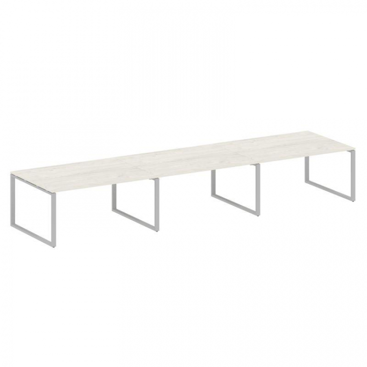 Metal System Переговорный стол (3 столешницы) на О-оразном м/к БО.ПРГ-3.4 Дуб Наварра/Металл Серый 4