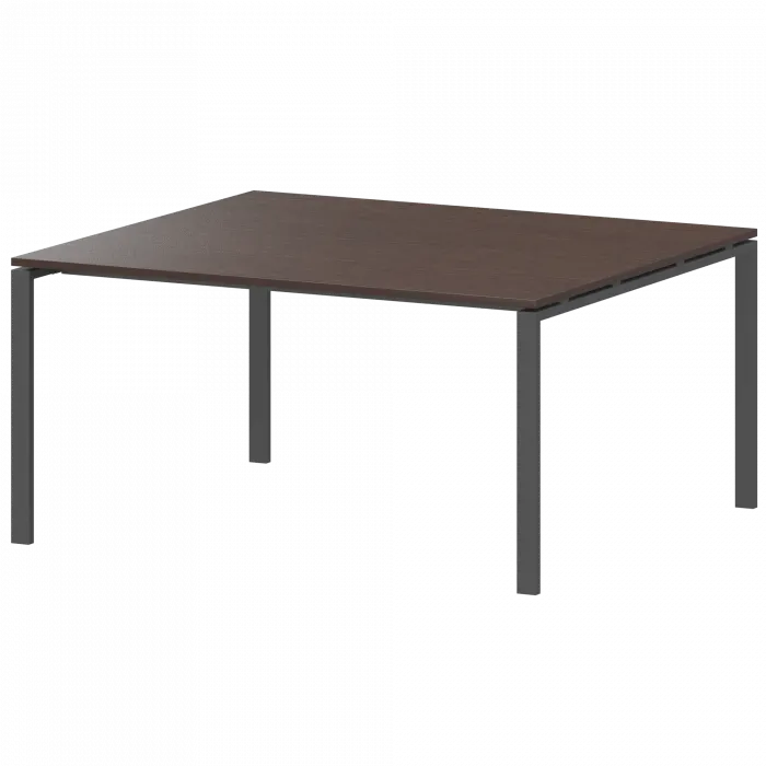 Стол переговорный на металлокаркасе АМП-003.123 Дуб венге/Антрацит 1400x1236x760 Арго-М