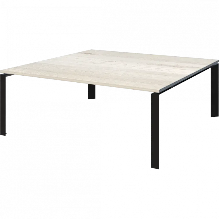 Стол переговорный на металлокаркасе НТМП.П-200.11 Сосна винтер/Антрацит 2000x1100x750 Аргентум-МП