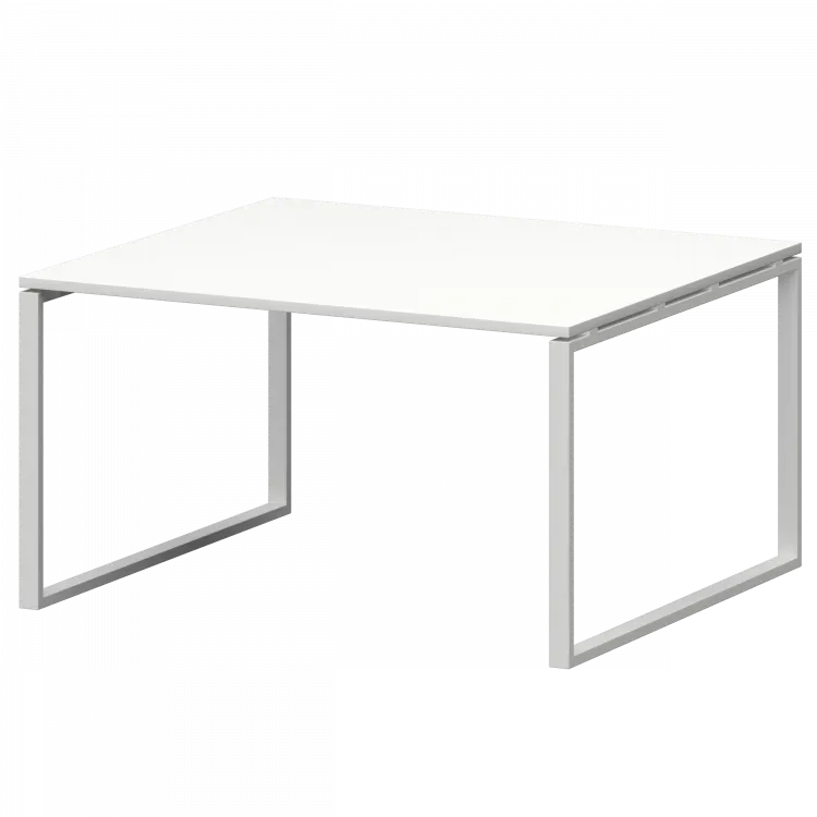 Стол переговорный на металлокаркасе СМСП-О-12.123.Пр25 Белый/Белый 1200x1236x750 Смарт
