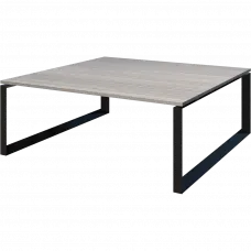 Стол переговорный на металлокаркасе НТМП.О-160.11 Лиственница/Антрацит 1600x1100x750 Аргентум-МП