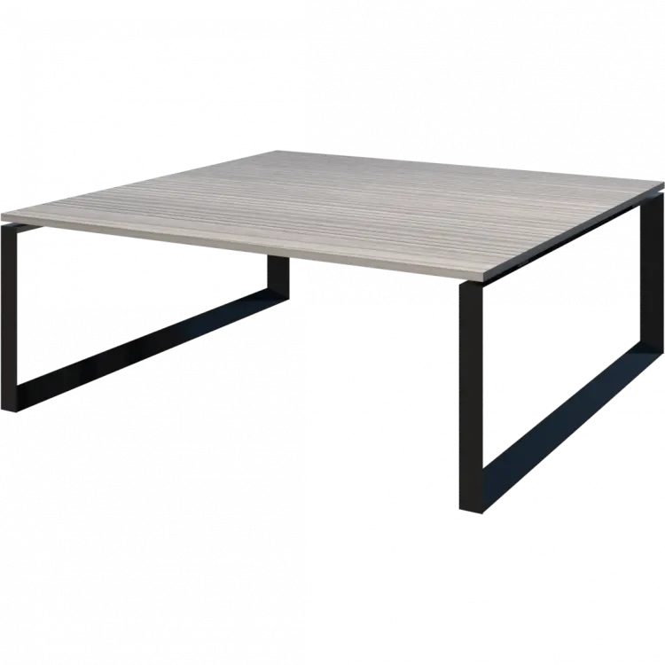 Стол переговорный на металлокаркасе НТМП.О-160.11 Лиственница/Антрацит 1600x1100x750 Аргентум-МП