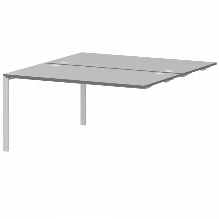 Модуль двойной на 2 рабочих места АМБЭ-003 Серый/Белый 1400x1496x760 Арго-М