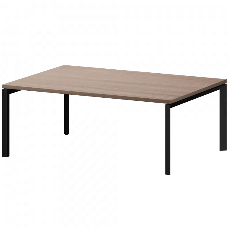 Стол переговорный на металлокаркасе КТМ-20.14.38 Темный шимо 2000x1400x750 Акцент