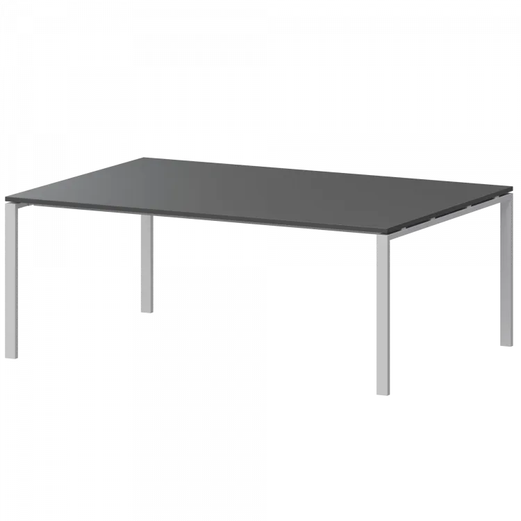 Стол переговорный на металлокаркасе АМП-005.123 Антрацит/Белый 1800x1236x760 Арго-М