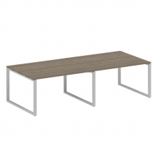 Metal System Переговорный стол (2 столешницы) на О-образном м/к БО.ПРГ-2.3 Вяз Благородный/Металл Се