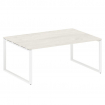 Metal System Переговорный стол (1 столешница) на О-образном м/к БО.ПРГ-1.5 Дуб Наварра/Металл Белый