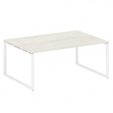 Metal System Переговорный стол (1 столешница) на О-образном м/к БО.ПРГ-1.5 Дуб Наварра/Металл Белый