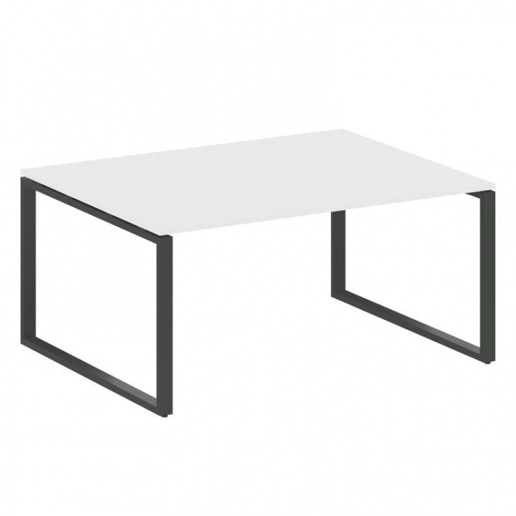 Metal System Переговорный стол (1 столешница) на О-образном м/к БО.ПРГ-1.4 Белый/Металл Антрацит 160