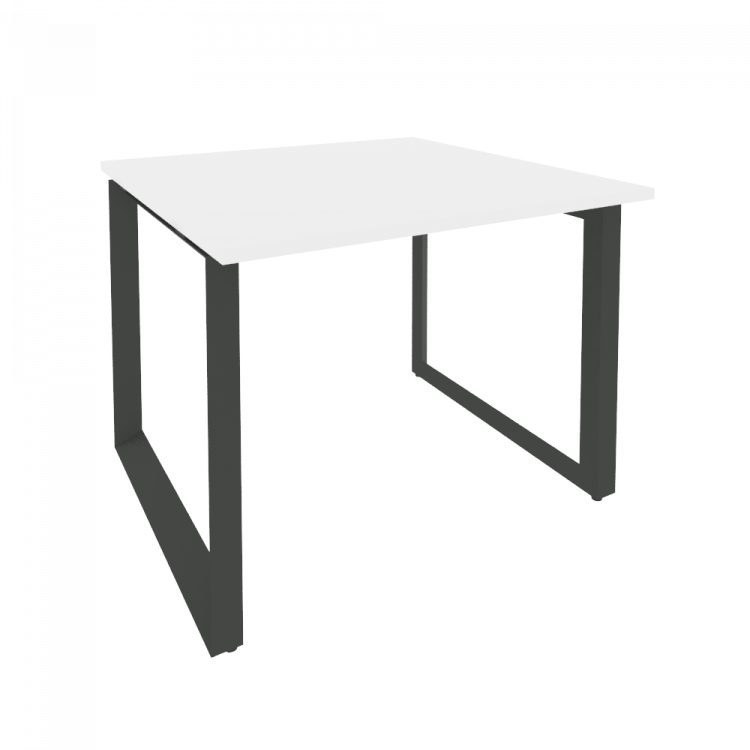 Onix Стол переговорный O.MO-PRG-1.1 Белый Бриллиант/Металл Антрацит 980*980*750