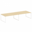 Metal System Quattro Перег. стол (2 столешницы) на О-образном м/к 40БО.ПРГ-2.5 Акация Лорка/Металл Б