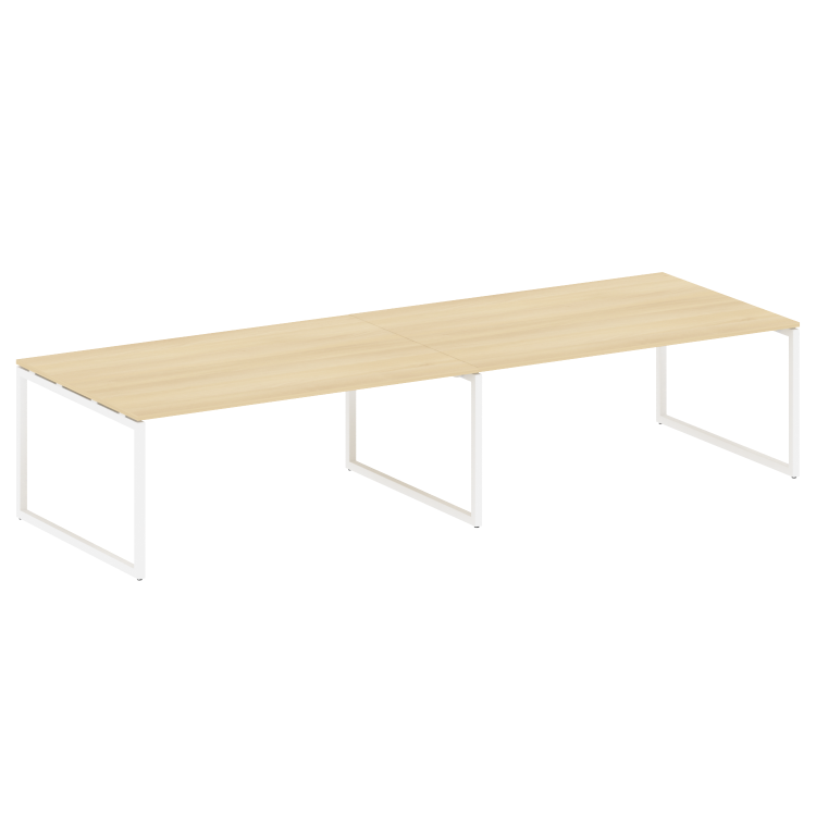 Metal System Quattro Перег. стол (2 столешницы) на О-образном м/к 40БО.ПРГ-2.5 Акация Лорка/Металл Б